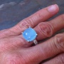 Ring Silber mit Aquamarin