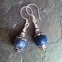 Ohrh�nger Koralle blau mit Silber