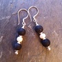 Ohrh�nger Lava Perle und Silber