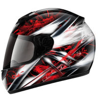 LS2 FF351 WOLF Gloss Black-Red