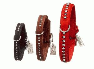 B�ffelleder Strass einreihig