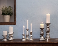 Kerzenst�nder f�r Stumpenkerzen � Bauernsilber Stil