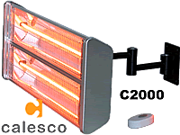 Infrarotheizstrahler Calesco C2000 2kW