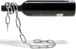 Weinständer aus Eisenkette - Kettenständer als Weinhalter