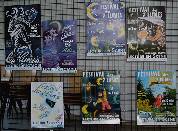 affiches des 7 premiers festivals