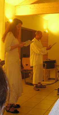 Anne B&eacute;ziel  (Colombine) et G&eacute;rard Defour (Pierrot)