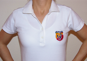 Club - Polo mit gesticktem Logo hinten und vorne für Lady