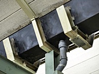 Sanierter Dachträger aus Stahl