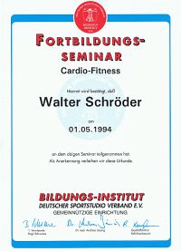 Diplom Fachseminar Cardio-Fitness des Deutschen Sportstudio Verband e.V.