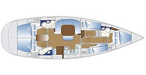 Plan: Yacht Charter Kroatien Segelyacht Bavaria 49 - Santana