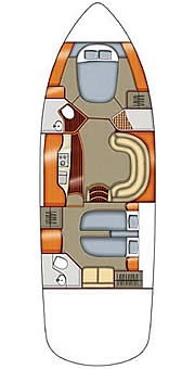 Plan: Yacht Charter Kroatien Motoryacht Sealine S 42