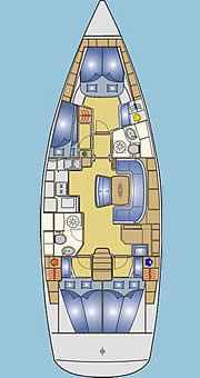 Plan: Yacht Charter Kroatien Segelyacht Bavaria 46 Cruiser