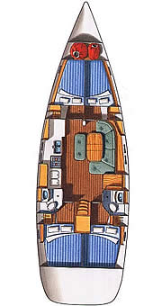 Plan: Yacht Charter Kroatien Segelyacht B&eacute;n&eacute;teau Oceanis Clipper 473 - Julia