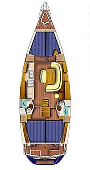 Plan: Yacht Charter Kroatien Segelyacht Jeanneau Sun Odyssey 45 - Slade