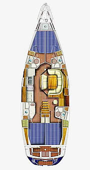 Plan: Yacht Charter Kroatien Segelyacht
                        Jeanneau Sun Odyssey 49 - Emilia
                        