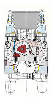 Plan: Yacht Charter Kroatien Katamaran Bahia 46 - Jane