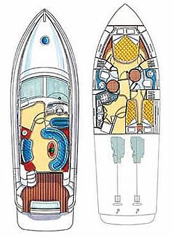 Plan: Yacht Charter Kroatien Motoryacht Azimut 42 - Cvjetko III