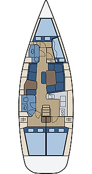 Plan: Yacht Charter Kroatien Segelyacht Sun Odyssey 43 | Kojko