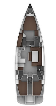 Plan: Yacht Charter Kroatien Segelyacht Bavaria Cruiser 50 | Grey Panther