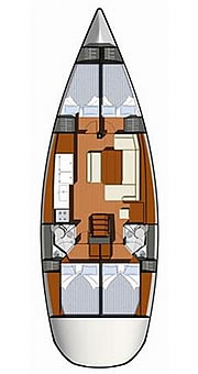Plan: Yacht Charter Kroatien Segelyacht Sun Odyssey 44i | Alegria