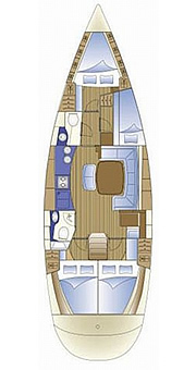 Plan: Yacht Charter Kroatien Segelyacht Bavaria Cruiser 44 | Pura Vida