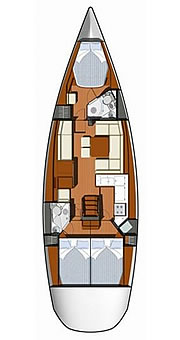 Plan: Yacht Charter Kroatien Segelyacht Sun Odyssey 45 | Le Ma Ra