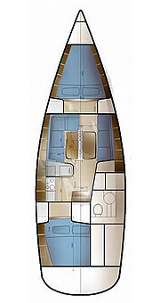 Plan: Yacht Charter Kroatien Segelyacht Sunbeam 36.1 | Eve