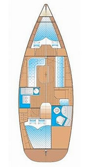 Plan: Yacht Charter Kroatien Segelyacht Bavaria Cruiser 33 | Astra