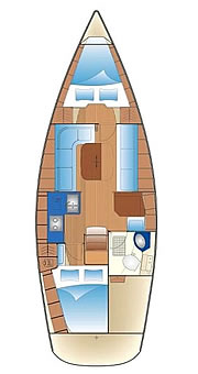 Plan: Yacht Charter Kroatien Segelyacht Bavaria Cruiser 34 | Biva Luj II