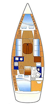 Plan: Yacht Charter Kroatien Segelyacht Bavaria35 Match | Lana