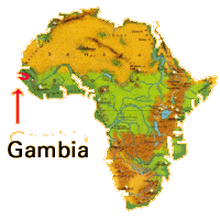 Gambia das kleinste Land Afrikas am Atlantik
