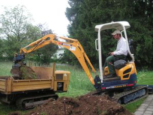 bei der Arbeit�Mergelweg�Alex Fiore�Neuendorf