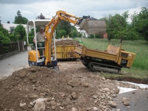 bei der Arbeit�Mergelweg�Alex Fiore�Neuendorf