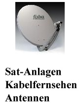 Sat-Anlagen, Kabelfernsehen, Antennen