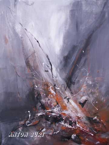 Im Licht, Acryl auf Leinwand, Untergrund struckturiert, Anton Buri, Kunst + Architektur, Lohn - Ammannsegg, Schweiz