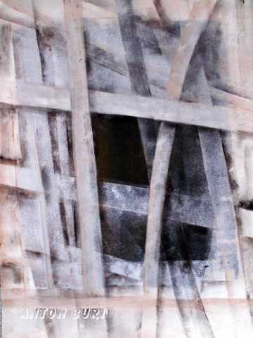 Ausbruch, Acryl auf Papier, Bild mit Passepartuot und Rahmen, Anton Buri, Kunst + Architektur, Lohn - Ammannsegg, Schweiz