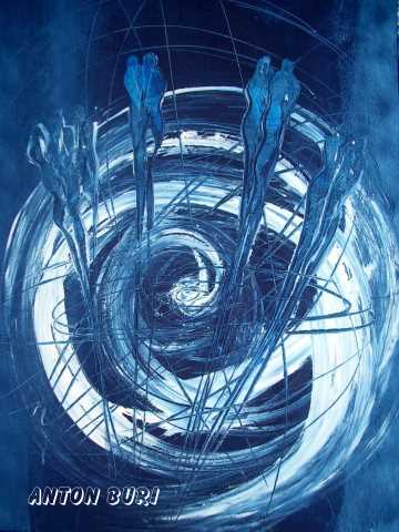 Universum. Malerei in Gouache auf Papier. Anton Buri, Kunst + Architektur, Lohn - Ammannsegg, Schweiz