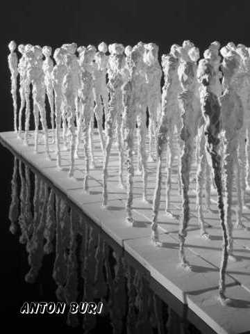 Installation f&uuml;r den Augenblick in der Marktgasse Rheinfelden Schweiz, Die Installation war gerade nur eine Stunde f&uuml;r das interessierte Publikum zu sehen, Installation von Anton Buri, K&uuml;nstler, Rheinfelden Schweiz