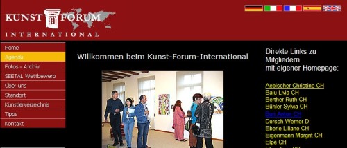 Gruppenausstellung von Anton Buri Kunstschaffender und Architekt HTL beim Kunst Forum International in Meisterschwanden und Reggio Emilia