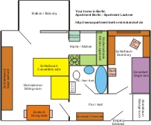 Grundriss Apartment Berlin | Ferienwohnung Berlin | Unterkunft Berlin