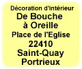 d&eacute;coration d'int&eacute;rieur de bouche &agrave; oreille saint-quay portrieux