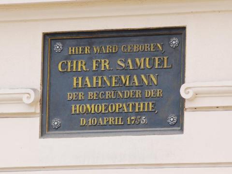Geburtshaus von Hahnemann in Meissen (Inschrift)