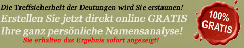 GRATIS Namensanalyse jetzt online.