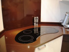 plan de cuisine en Quartz Marron