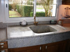 plan de cuisine en Granit kasmir White 