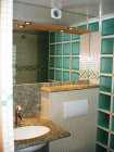 plan de vasque en Granit Green Rose