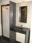 plan de vasque et douche en Granit Azul California