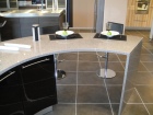 plan de cuisine en quartz Silestone chrome