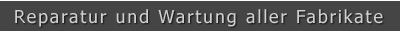 Reparatur und Wartung aller Fabrikate