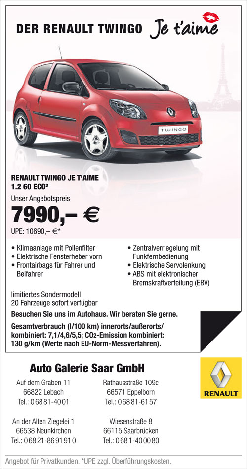 Twingo Je t'aime